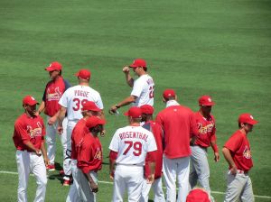 New Manager Mike Matheny preps for the game